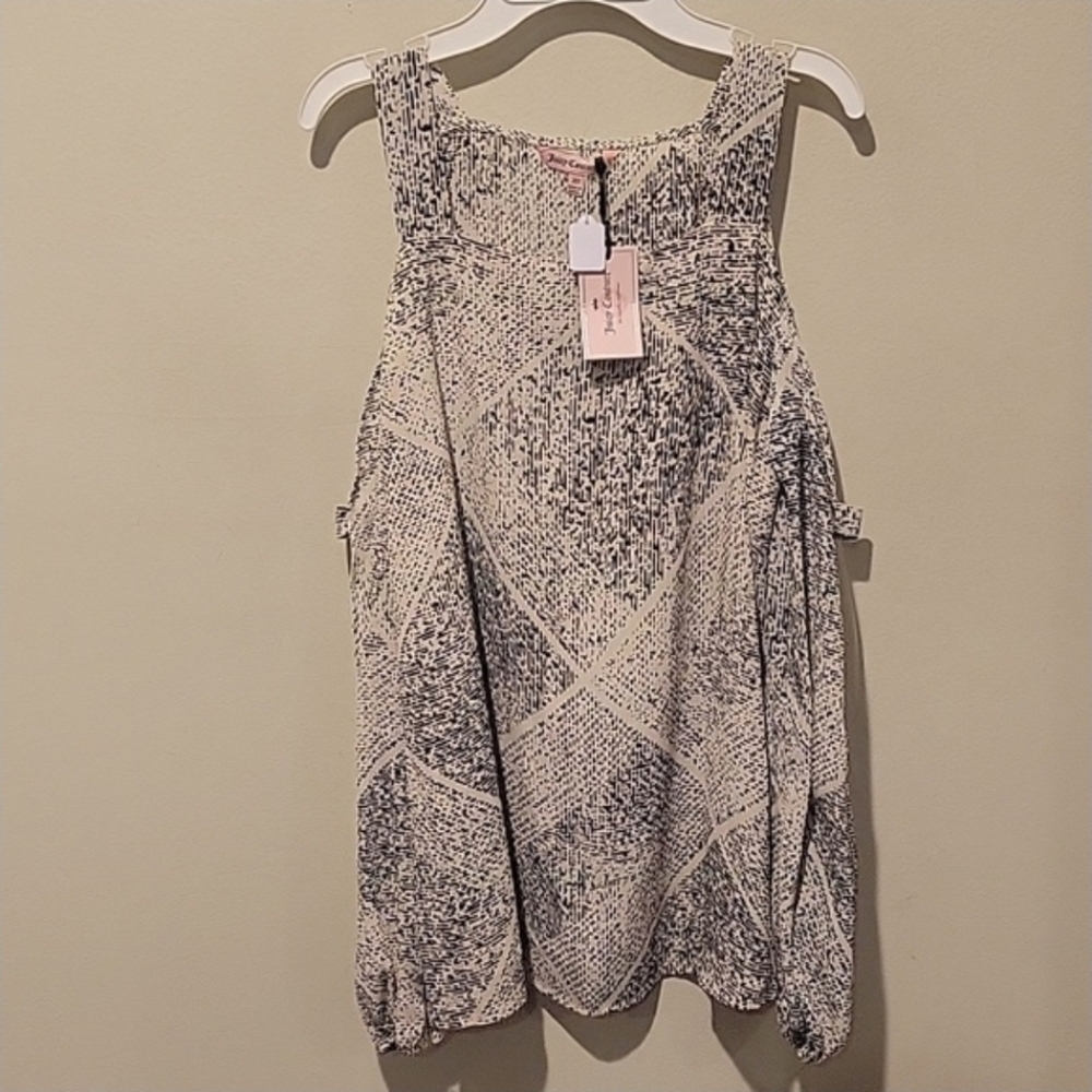 ❤️ NWT! JUICY COUTURE FLOWY COLD SHOULDER TOP, XS